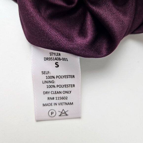 Lush Womens Burgundy Long Sleeve Wrap Dress Size Small Party Casual Lined - Picture 11 of 11